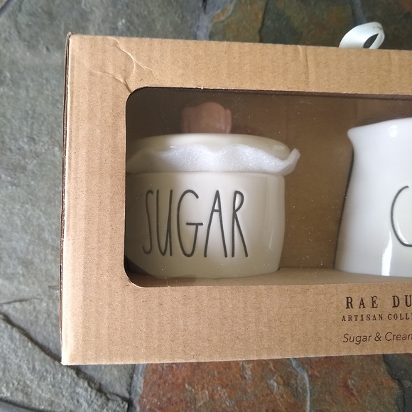 NEW Rae Dunn Sugar Jar & Creamer Pitcher Spring Tulip Boxed Set - Picture 4 of 6